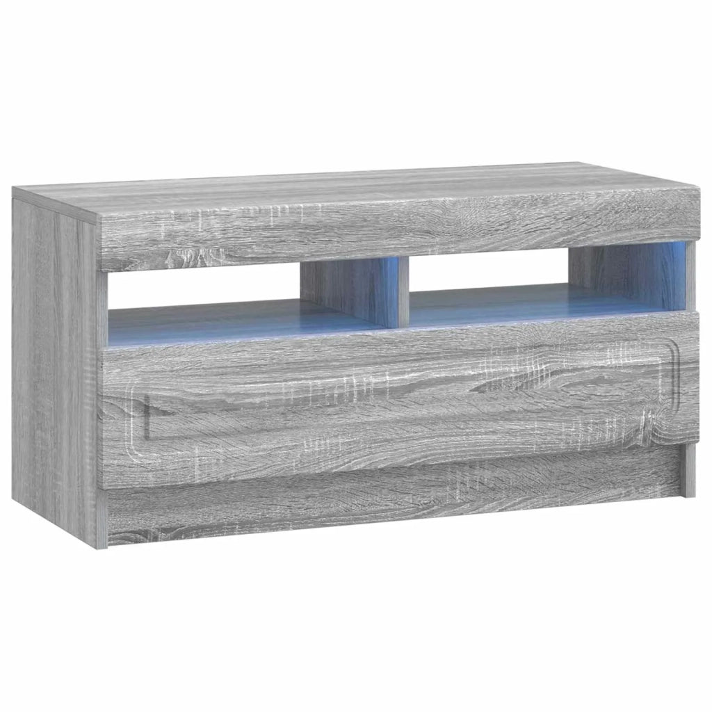 Mobile TV LED a 5 pezzi Sonoma grigio Legno ingegnerizzato 3417010
