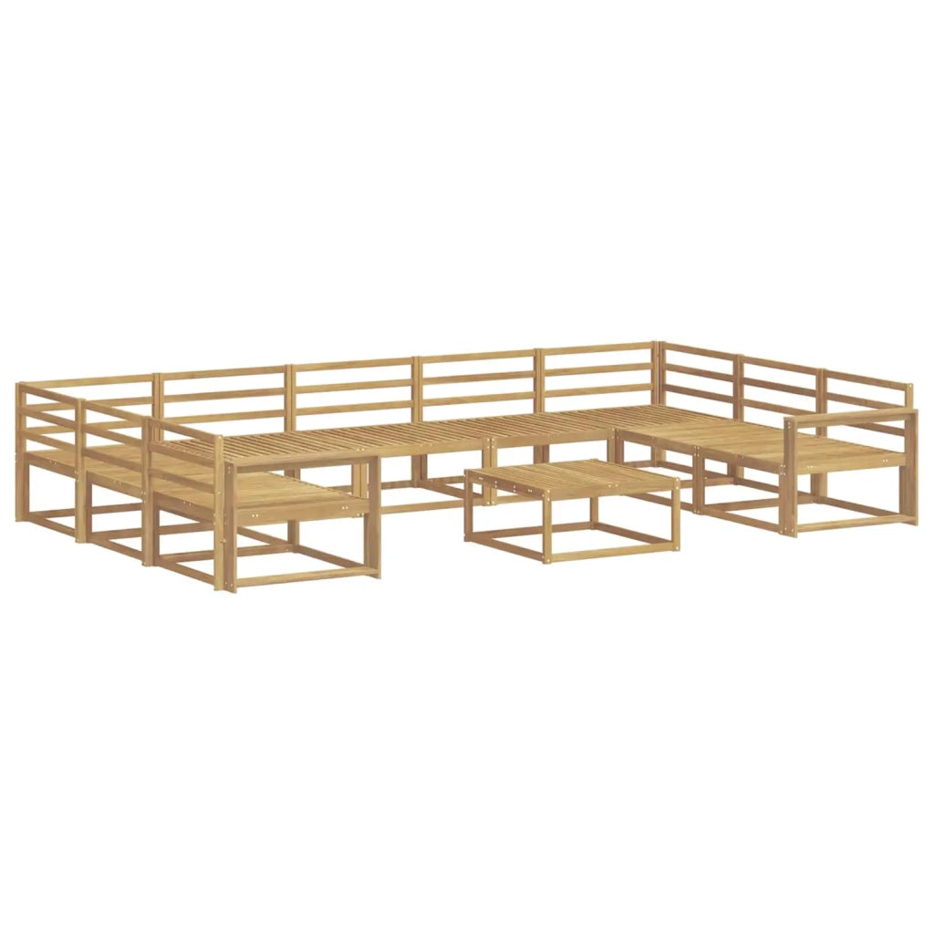 Set di divani da esterno 10 pcs Bianco Legno di Acacia Massello 3387073