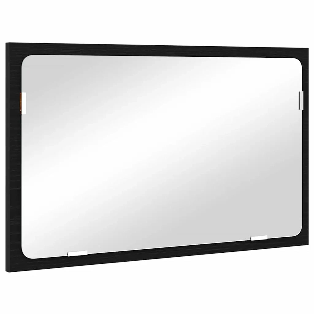Set di mobili per il bagno con cassetto 2 pcs Rovere Nero 875434