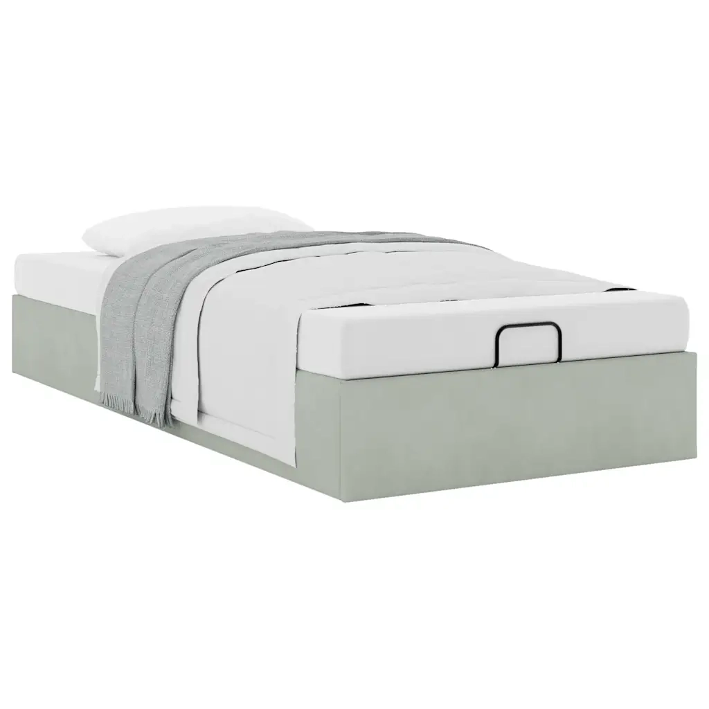 Struttura Letto Pouf Senza Materasso 80x200 cm Velluto
