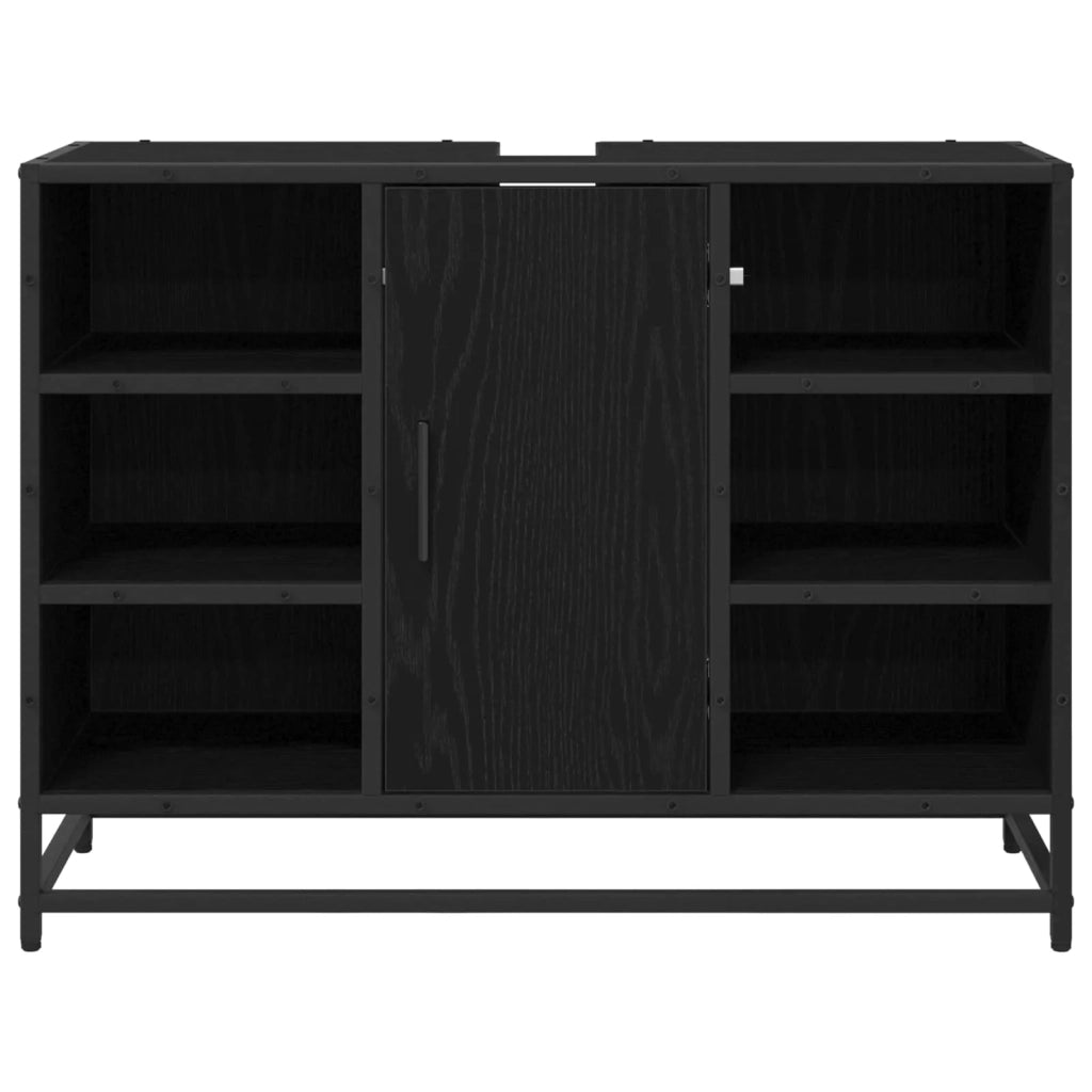 Mobile da Bagno Rovere Nero 80 x 33 x 60 cm Legno multistrato