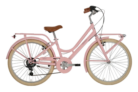 Bicicletta per Ragazza 8-10 Anni 24" Cambio 6V Shimano Freni V-Brake Milly Rosa