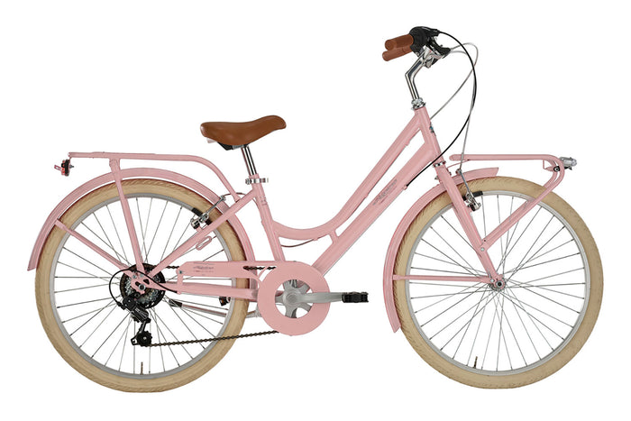 Bicicletta per Ragazza 8-10 Anni 24" Cambio 6V Shimano Freni V-Brake Milly Rosa