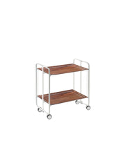 Carrello da cucina pieghevole bianco con ruote BAUHAUS 2 ripiani