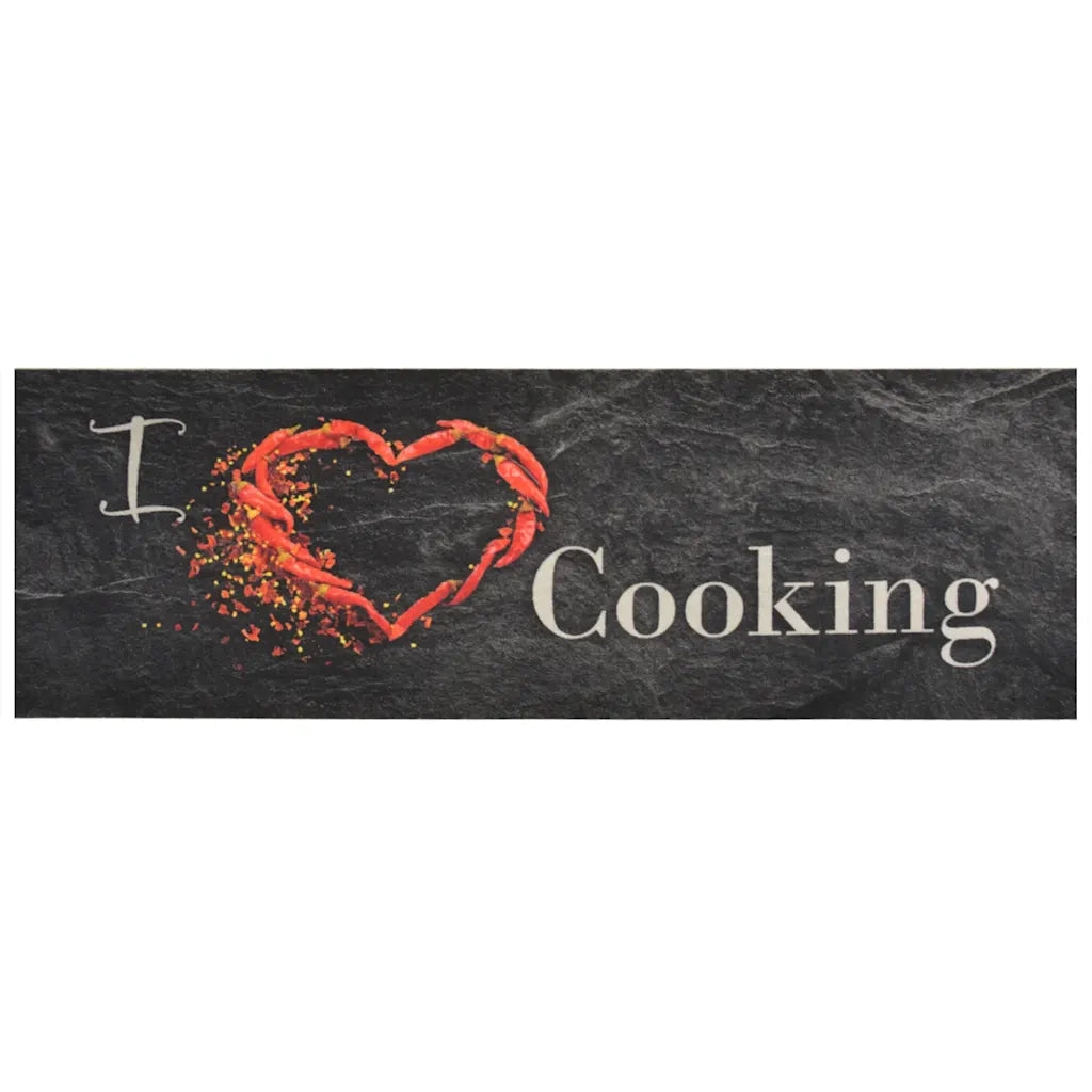 Tappeto da Cucina Lavabile-Tappetino da Cucina Nero Cucinare 60x180 cm Velluto