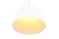 Lampada a Sospensione da Interno Attacco E27 in Metallo Bianco Opaco