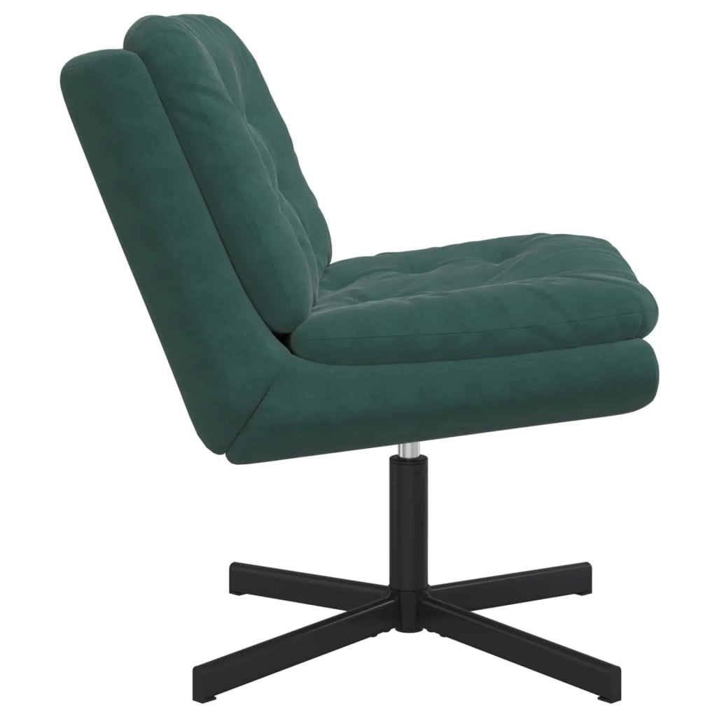Poltrona Relax con Base-Poltroncina Girevole Verde Scuro 63 x 75 x 76 cm