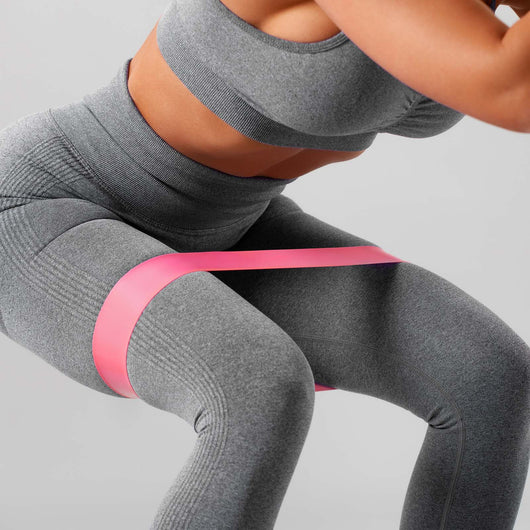 LUXTRI Set di fasce fitness con 3 livelli di resistenza light, medium e heavy Bande elastiche in 100% lattice, rosa, blu, nero