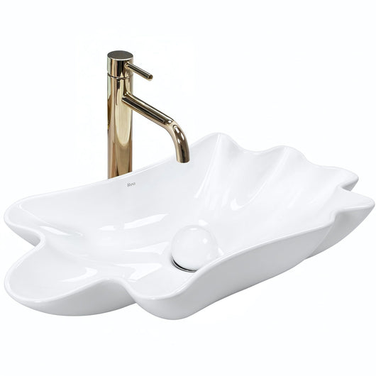 Lavabo Da Appoggio Rea Infinity + Tappo Click-clack