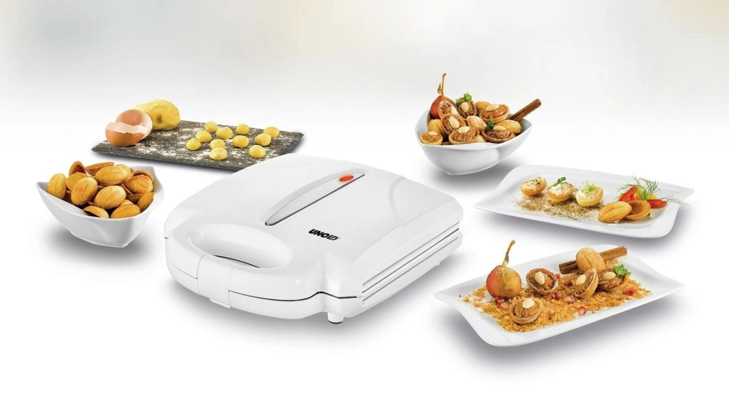 Unold 48360 piastra per waffle 24 waffle 1400 W Acciaio inox, Bianco