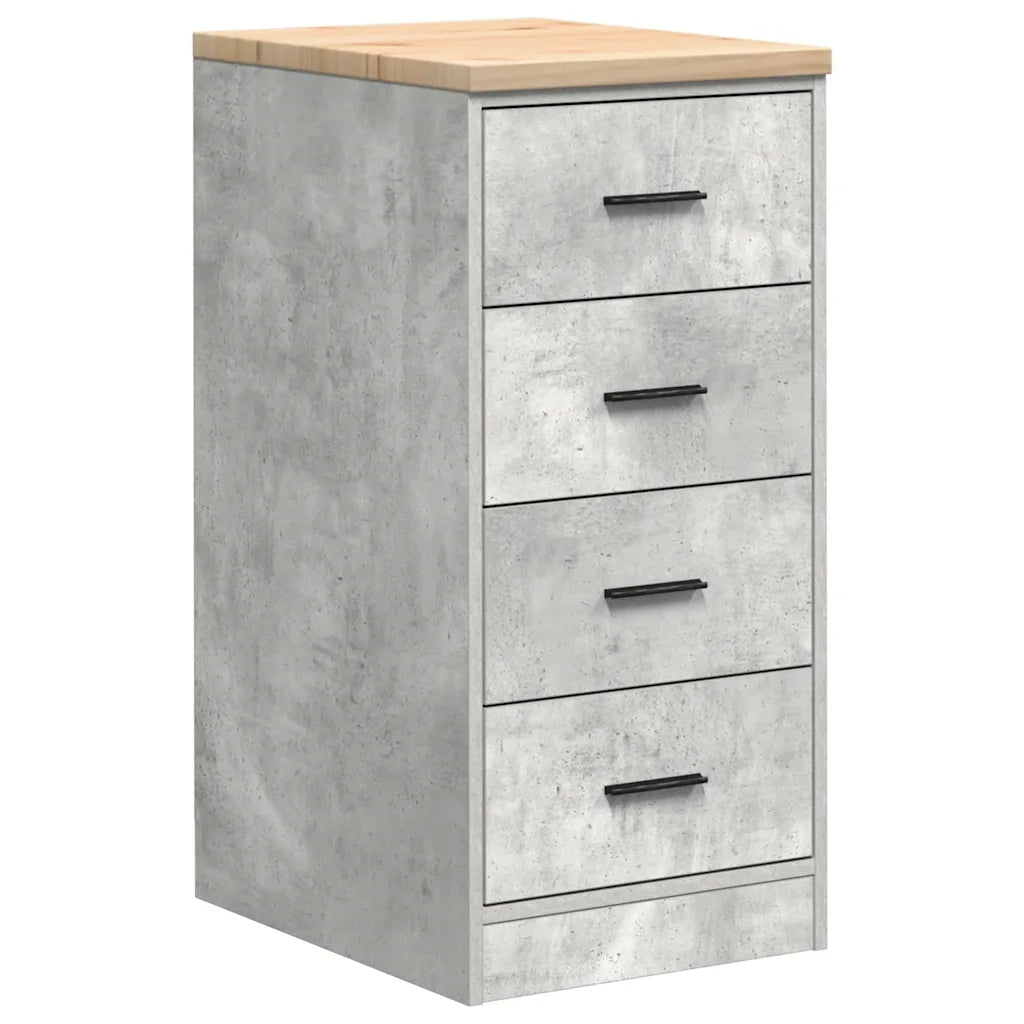 vidaXL Armadi da Garage 2 pz Grigio Cemento in Legno Multistrato