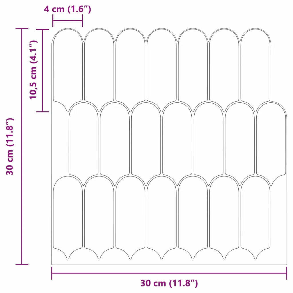 Piastrella Piuma 20 pz Marmo Grigio 30 x 30 cm CFW5453510