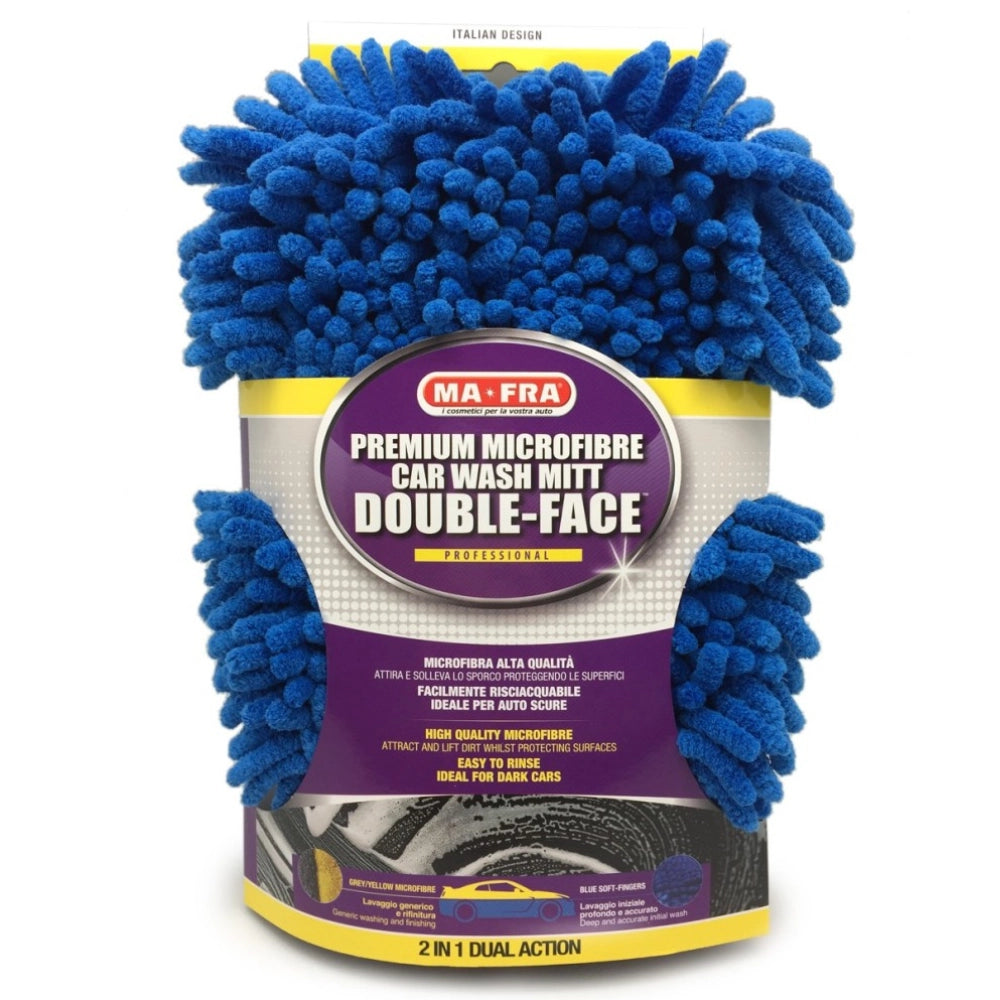 Guanto in microfibra per lavaggio auto double face 30x20 cm