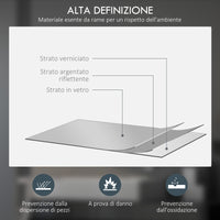 Specchio Bagno Ø60 cm con Luci LED Regolabili Interruttori Touch e Design Antiappannamento