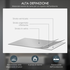 Specchio Bagno Ø60 cm con Luci LED Regolabili Interruttori Touch e Design Antiappannamento