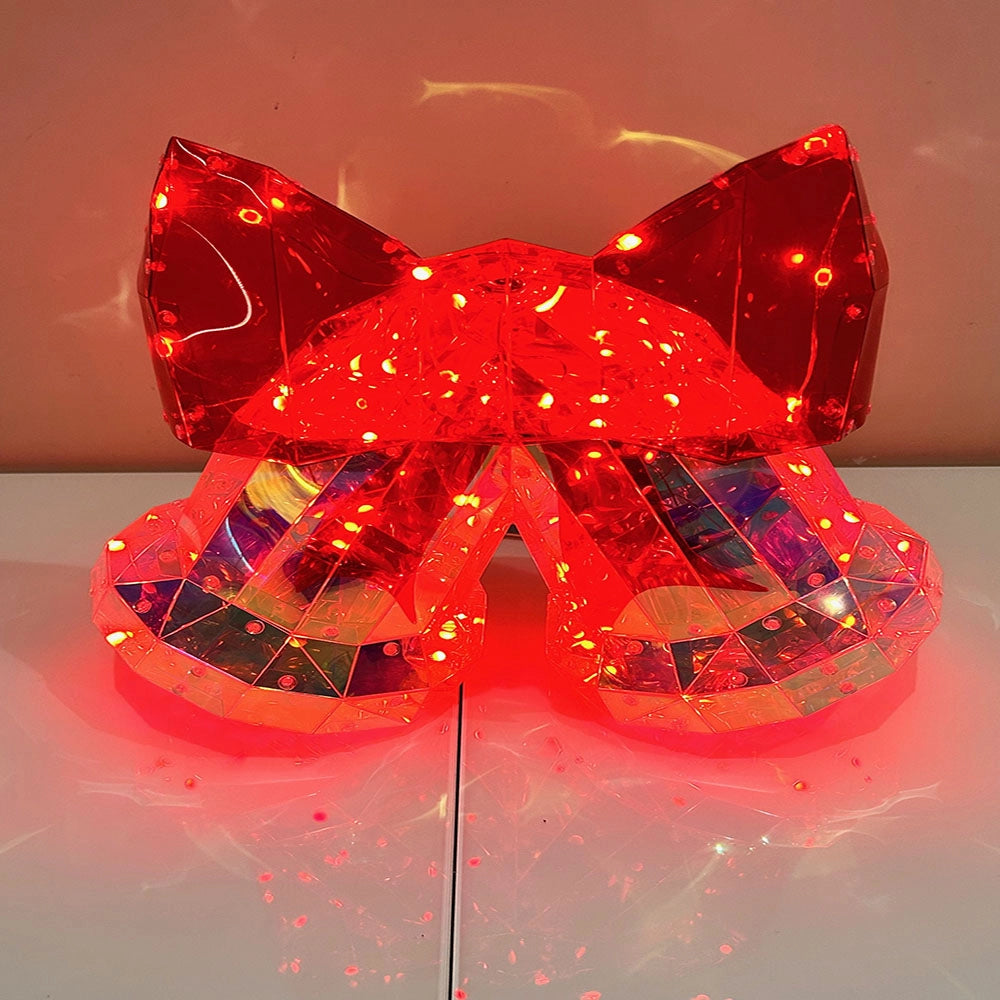Figura luminosa campane 3D 40 Led per decorazioni natalizie USB luci bluetooth gestite APP
