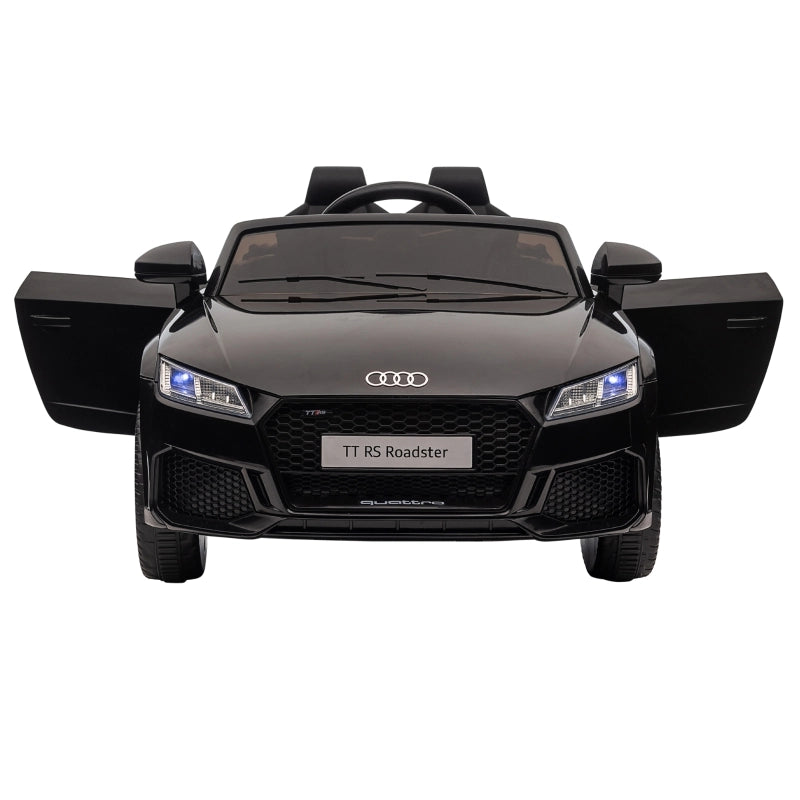 Auto elettrica Audi per bambini, con telecomando 2.4G, musica, clacson, LED, USB, per bambini dai 3 ai 5 anni, nera.