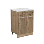 Vicco Mobiletto base per cucina Rovere artigianale 60 cm PL Marmo