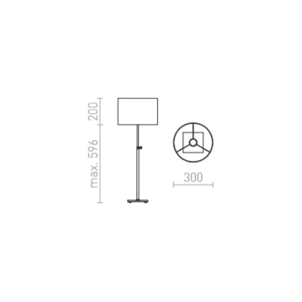 Lampada EDIKA da tavolo marrone nichel opaco 230V E27 42W