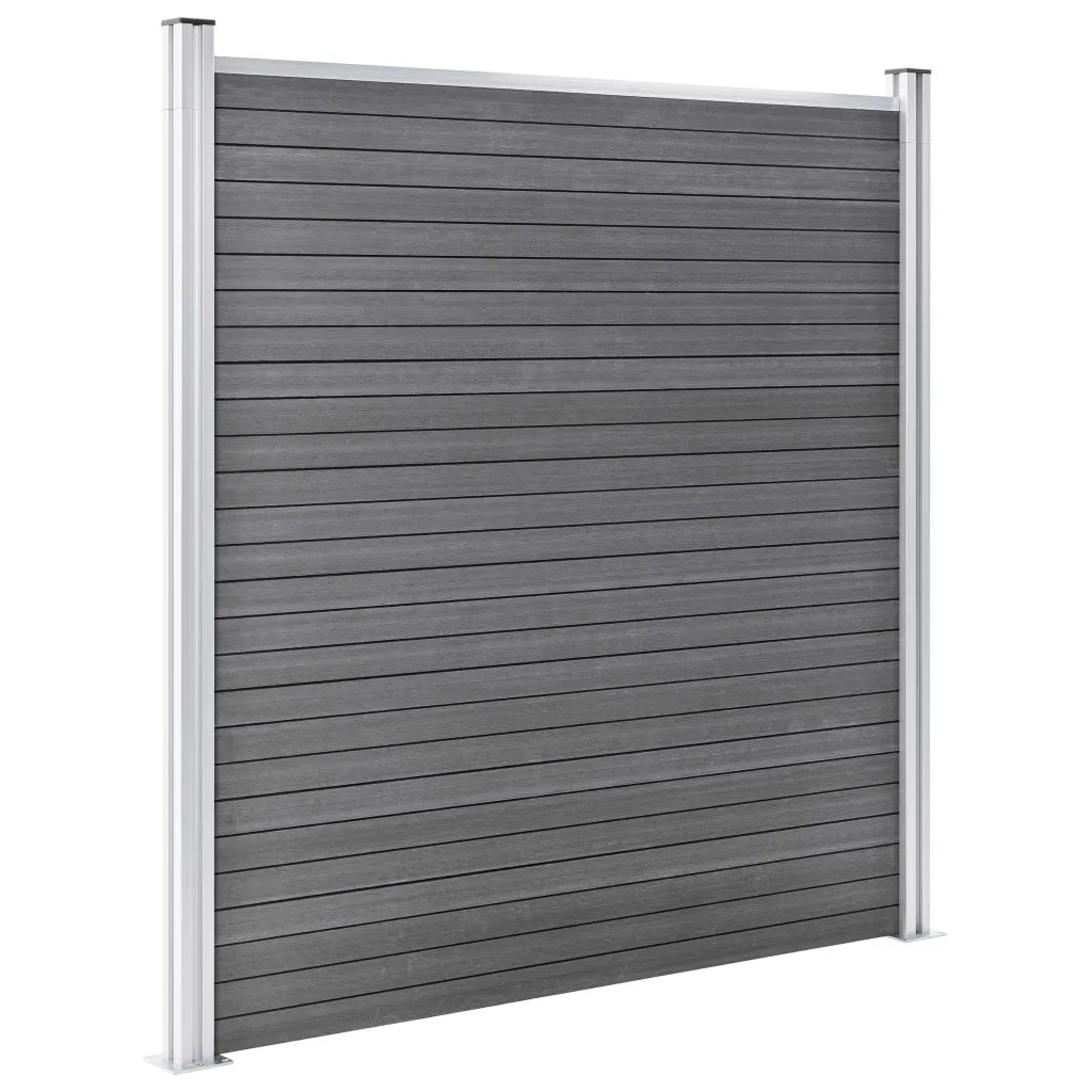 Pannelli Recinto WPC 10 Quadrati 1 Inclinato 1830x186cm Grigi 3053242