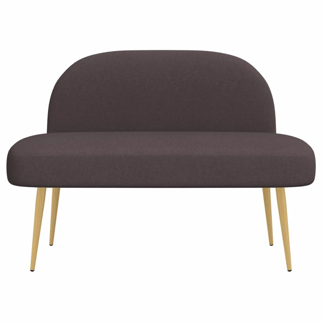 Panchina imbottita con schienale Marrone scuro 110 x 60 x 76 cm 42040760