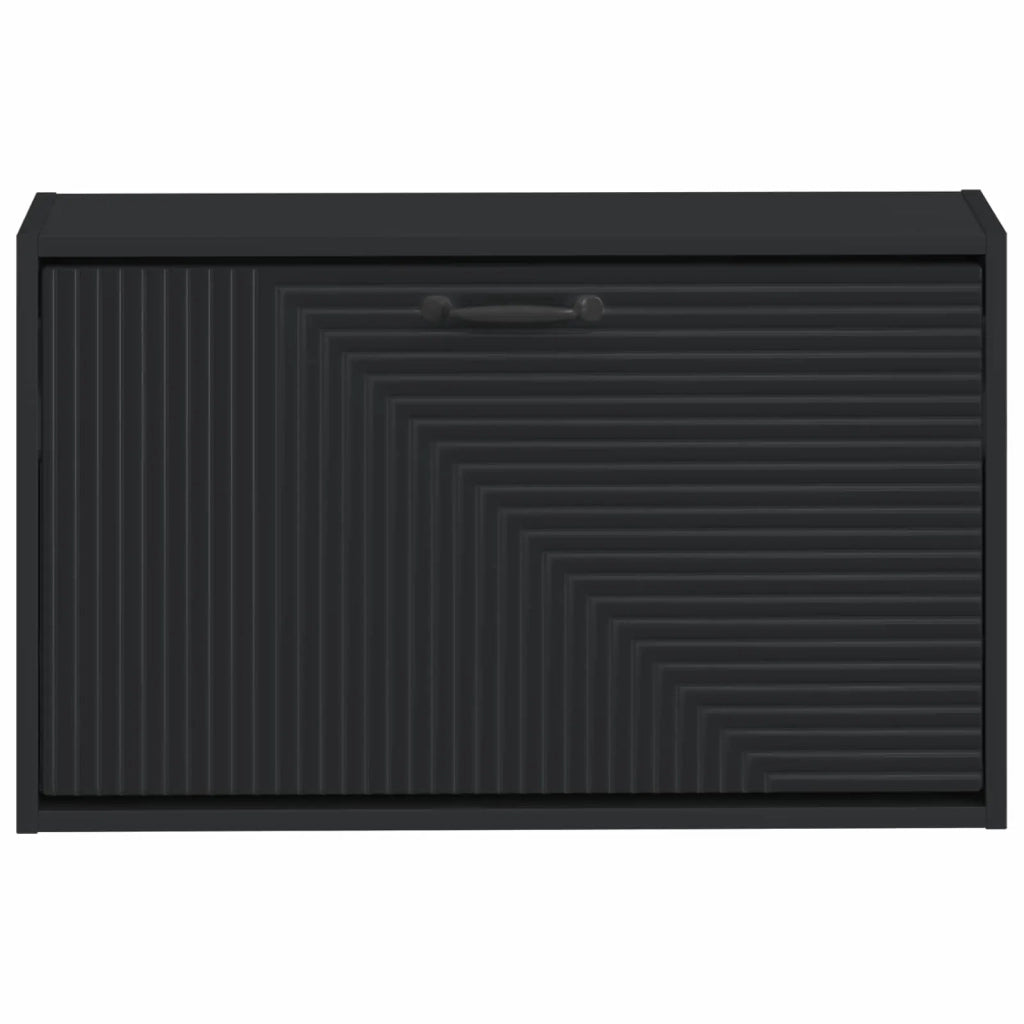 Mobiletto per Scarpe da Muro HAARLEM 71 x 17 x 43 cm Nero 896846