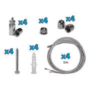 Alcapower Kit di sospensione professionale per pannelli LED, set cavi in acciaio regolabili con attacco a soffitto, installazione versatile, 100cm