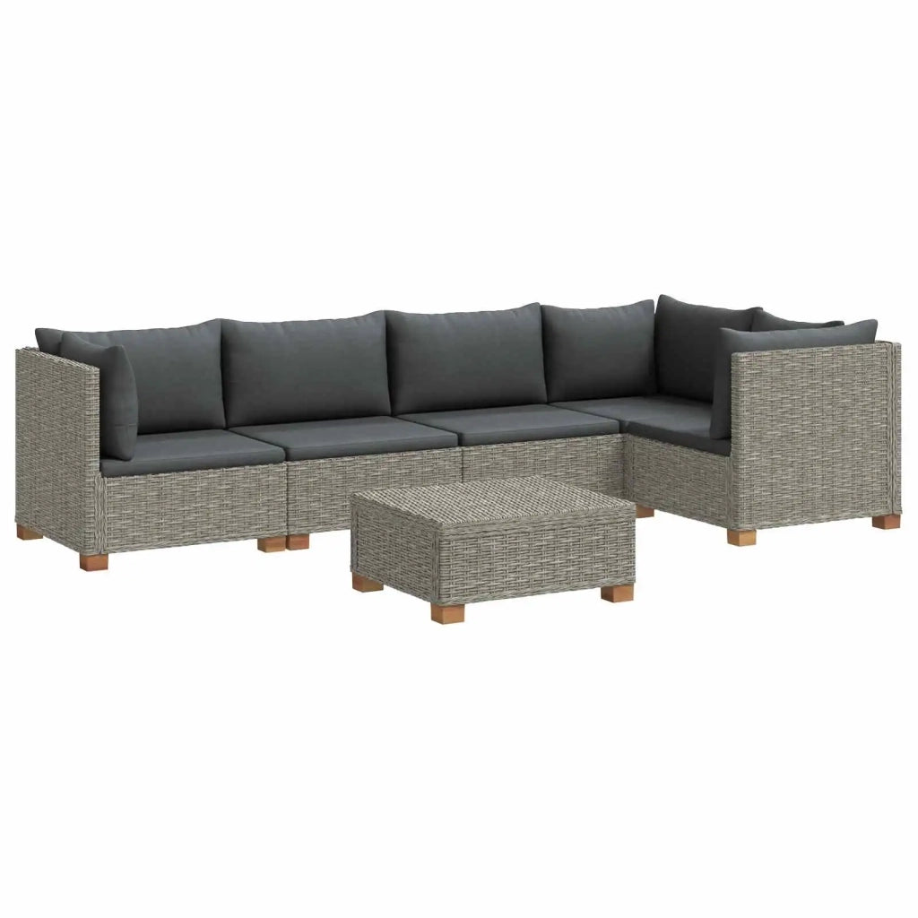 6 pz Set Lounge in Rattan con Cuscini GENDT Rattan naturale 3429855