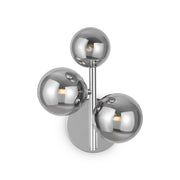 Maytoni applique contemporanea Dallas 3 luci G9 cromo metallo diffusori vetro soffiato fumè