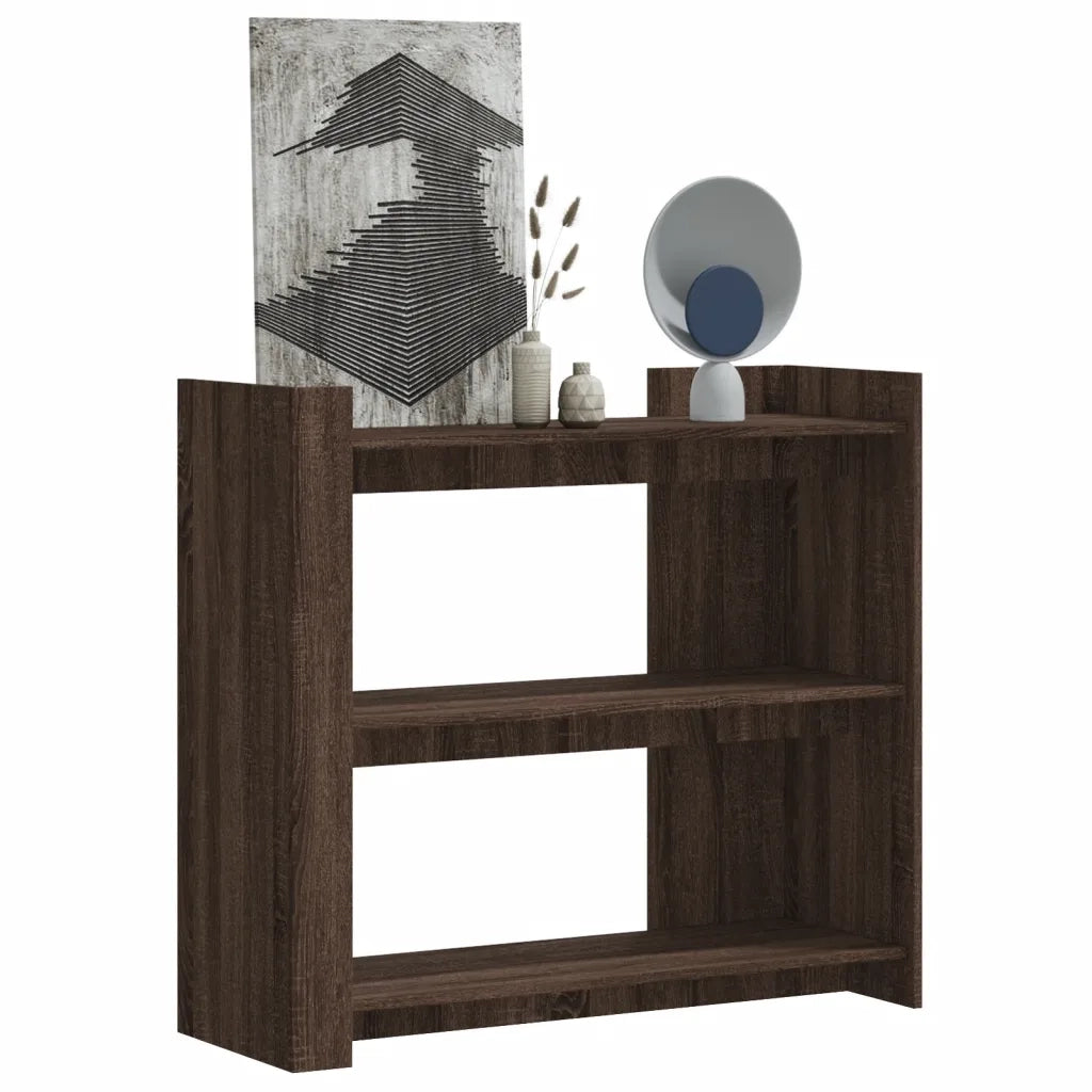 vidaXL Tavolino Consolle Rovere Marrone 100x35x90 cm Legno Multistrato