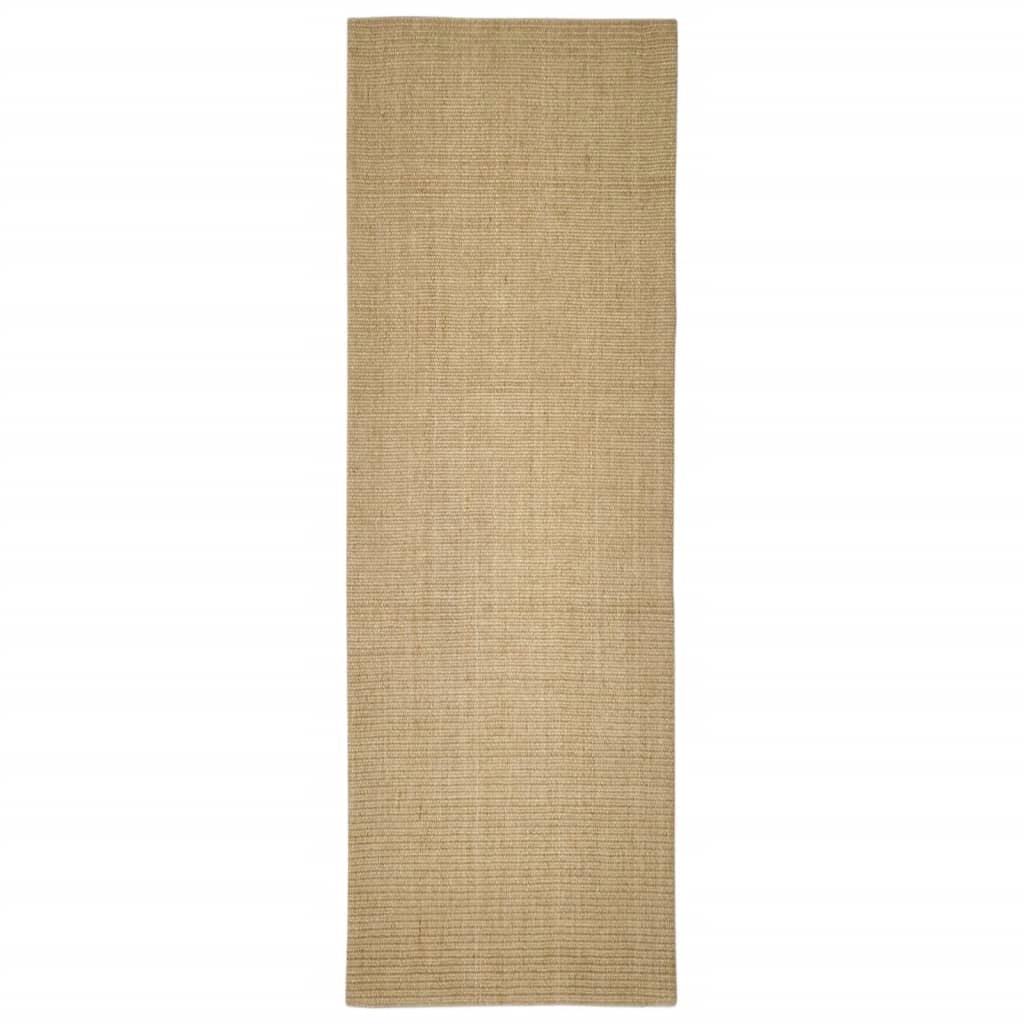 Tappetino tiragraffi in sisal per gatti 66 x 200 cm marrone chiaro 02_0045543