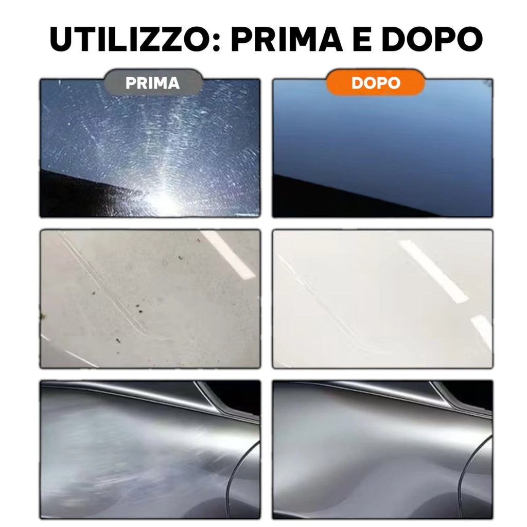Lucidatrice Auto Ricaricabile USB 3 Velocità per Rinnovo Fari con 4 Spugne