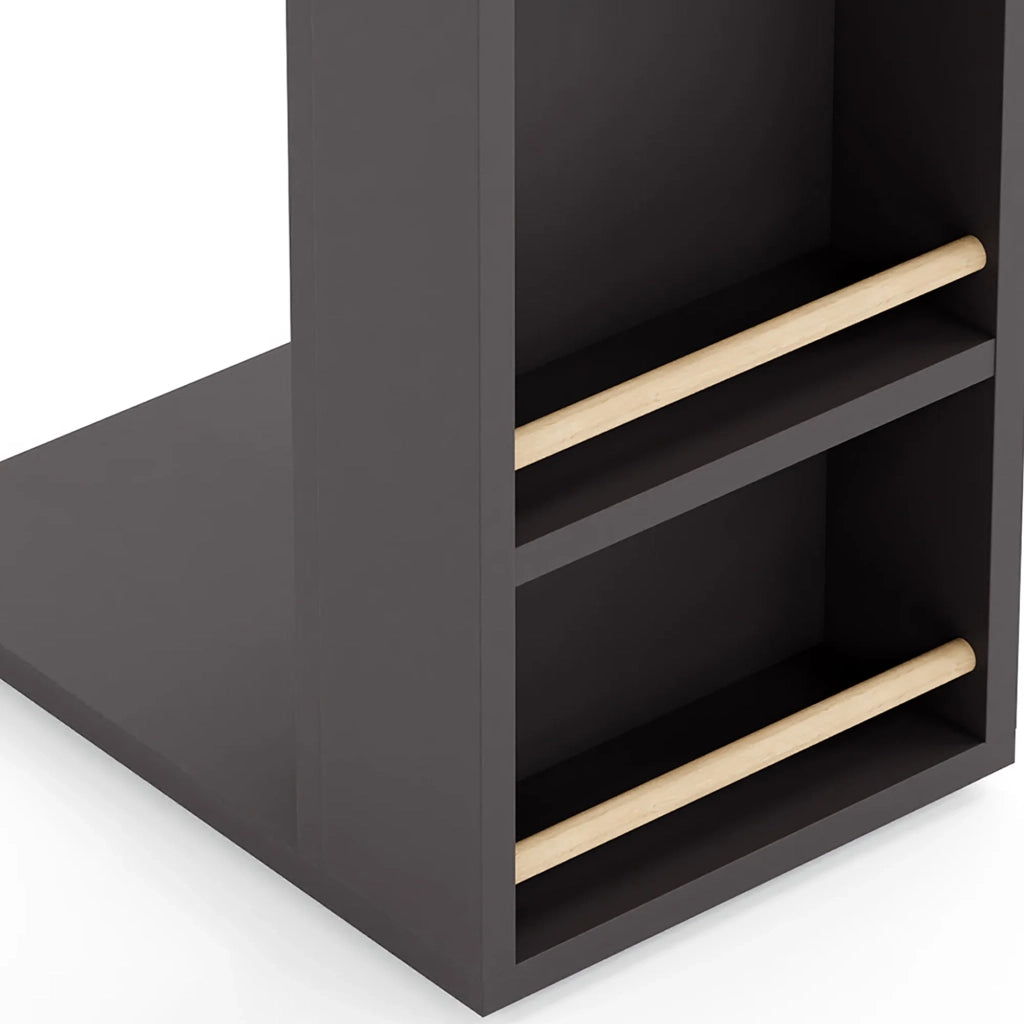 Tavolino laterale per laptop 44 x 29 x 65 cm nero 03_0010963
