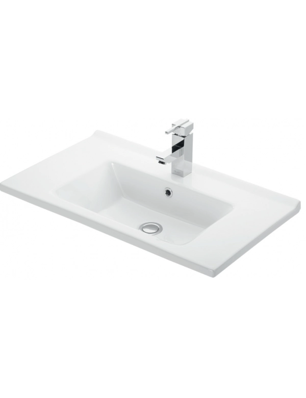 Lavabo rettangolare sospeso ETNA 75x45x16,5 cm in porcellana