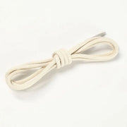 Due paia di cinture di scarpe sostitutive sottili e rotonde, verniciate, con diametro 2,5 mm per scarpe eleganti, Oxford, brogue, derby, Martin, Oxford o desert boot (1,5 m) - bianco sbiadito - 1,5m