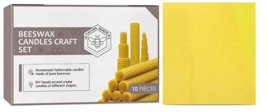 Tavole di cera d'api 10 pezzi - Cera d'api per raschiare - Adatta per candele - Fai da te - Lavorazione del legno - 13,2 x 9 cm - Raschiatoi di cera d'api