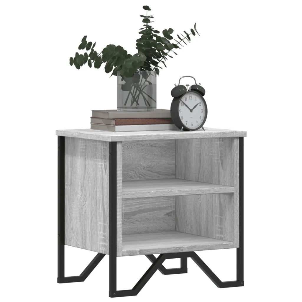 Comodini Grigio Sonoma 2pz 40x30x40 cm in Truciolato 848501