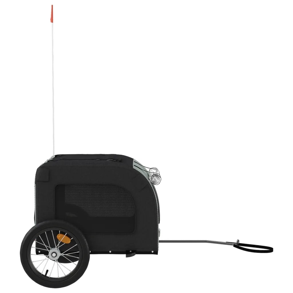 Rimorchio da Bici per Animali Nero e Grigio Oxford e Ferro CFW8431259