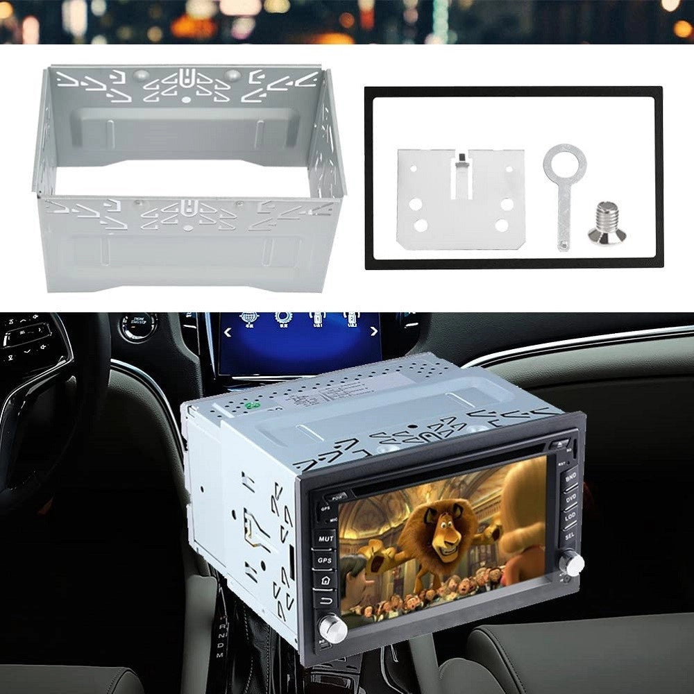 Trade Shop - Telaio Montaggio Per Autoradio In Metallo Universale 2 Din Gps Lettore Dvd Auto -