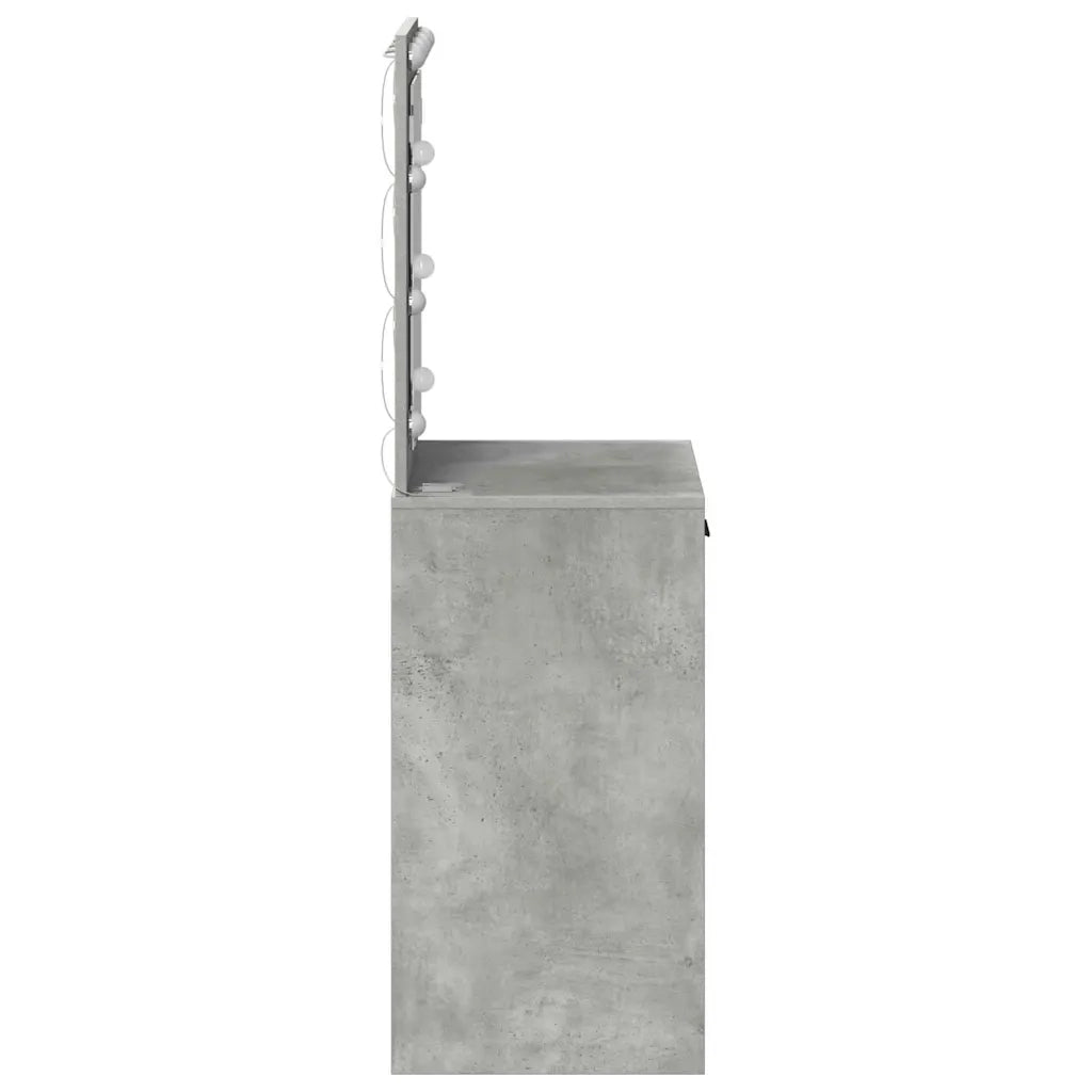 Tavolo da Trucco con cassetto Grigio cemento 50 x 41 x 135 cm 865040