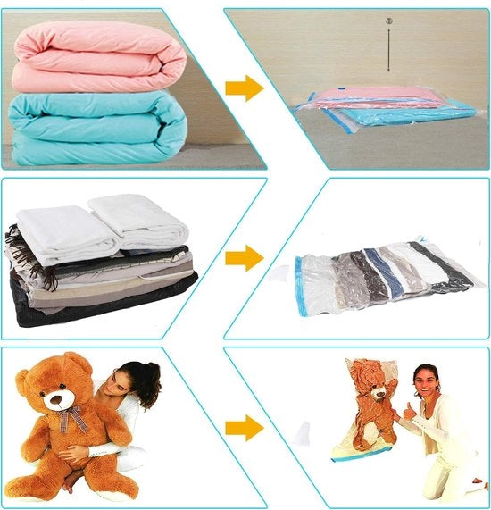 Zak di compressione, 100% liquido, resistente e extra robusto, contenitore di compressione per abbigliamento, lenzuola, cuscini, coperte, tessuti e molto altro.