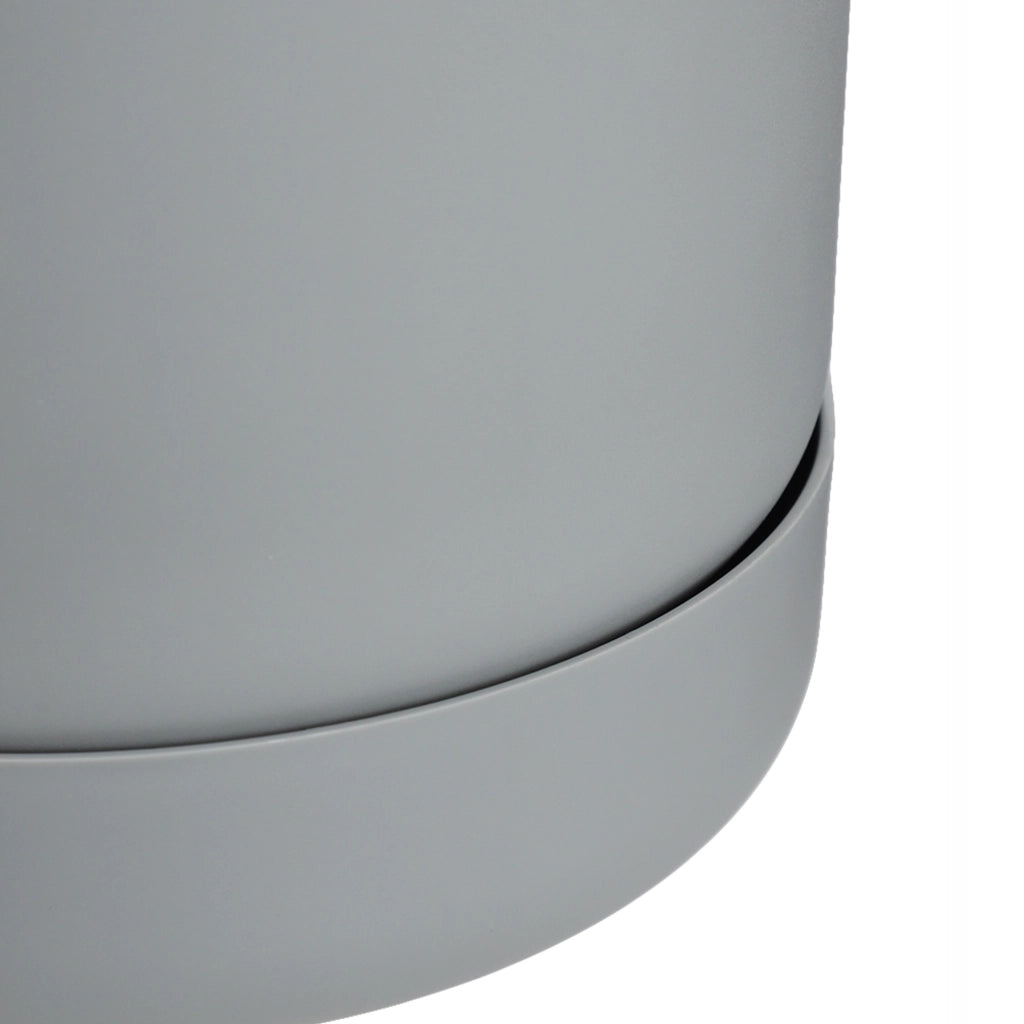 Vaso da fiori KADAX con supporto, coperchio, ciotola rotonda, 25 cm, grigio opaco