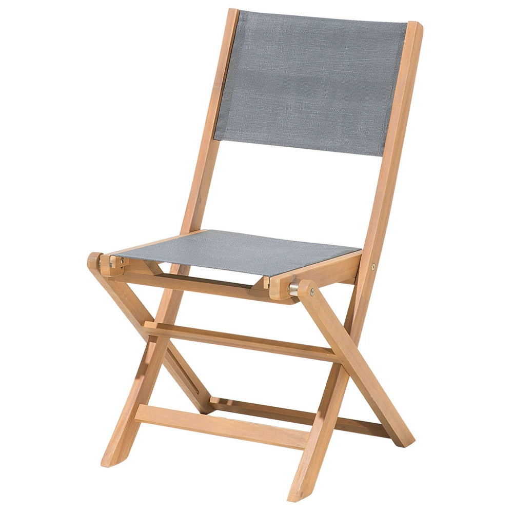 Set di 2 sedie da giardino in marrone chiaro di acacia pieghevoli