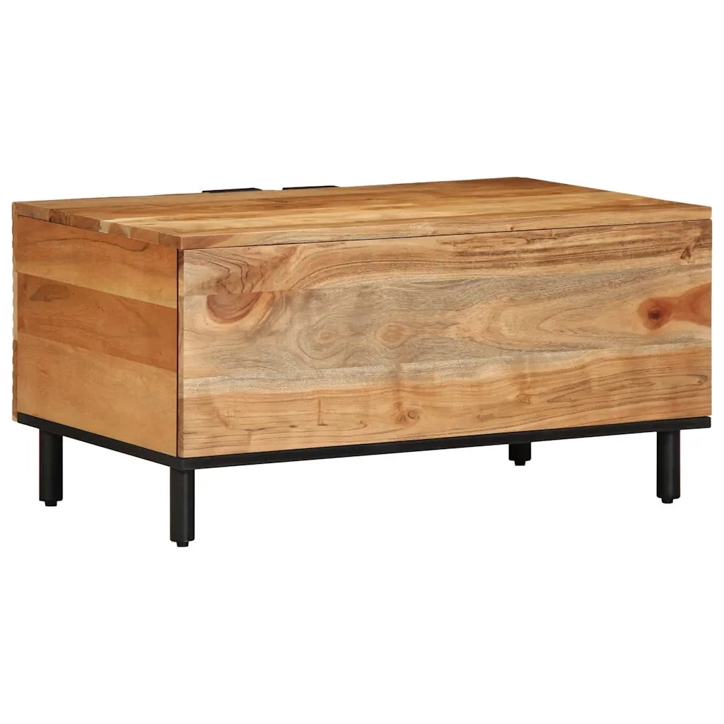 Tavolino da Salotto 80x50x40 cm Legno Massello di Acacia