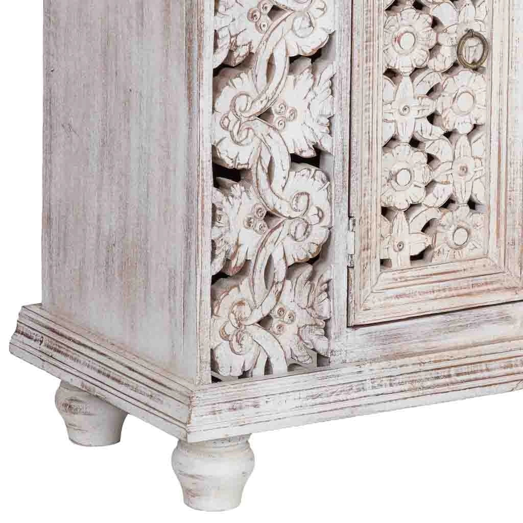 Mobile ingresso legno grigio artigianale 90x40x90 cm