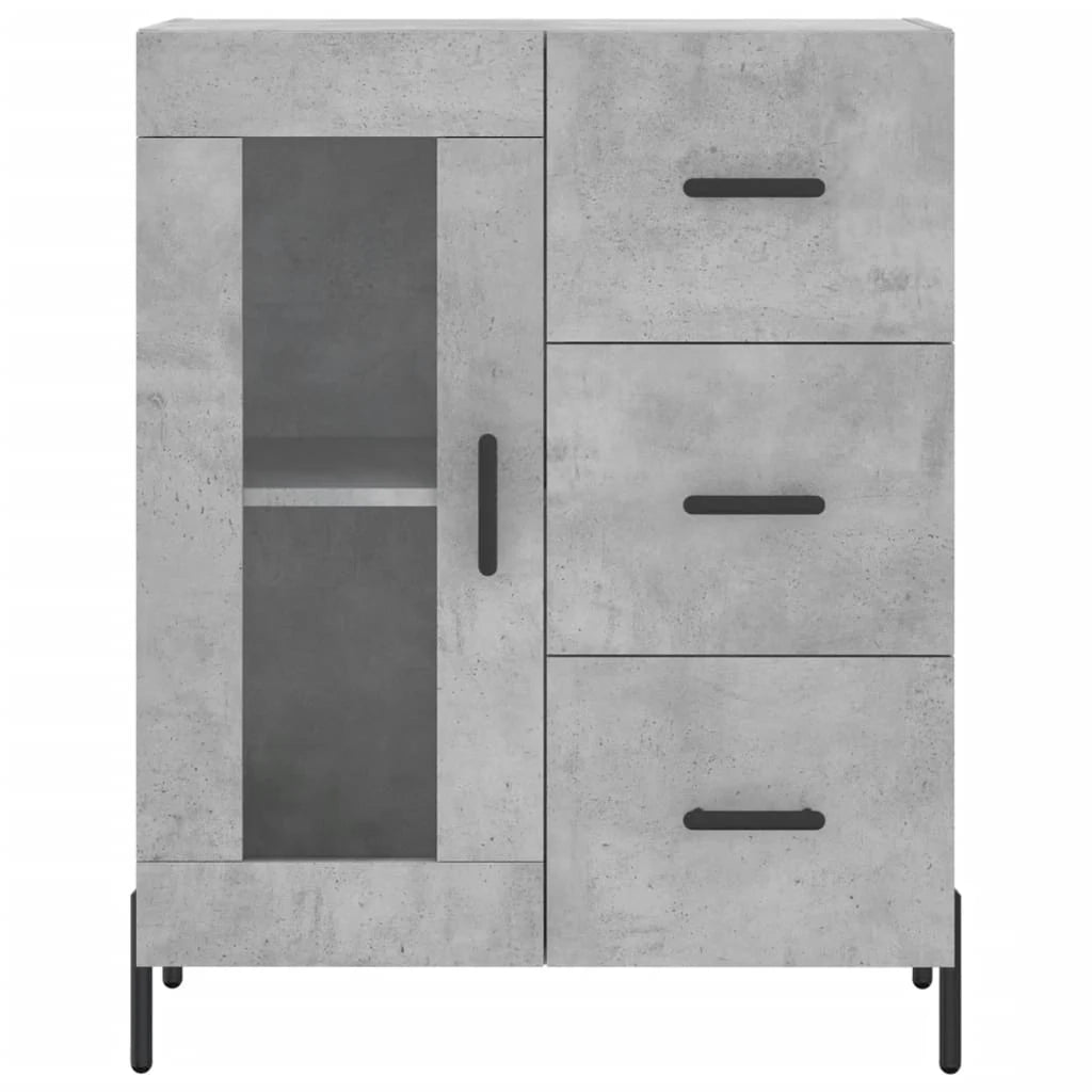 Buffet credenza cassettiera armadio mobile contenitore organizer cucina soggiorno salotto alto 69,5 x 34 x 180 cm legno ingegnerizzato grigio 02_0034517