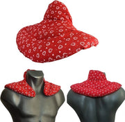 Cuscino di calore con bordo sollevato - cuscino caldo per il collo con semi di ciliegia - ideale per il sollievo dal dolore e la rilassamento