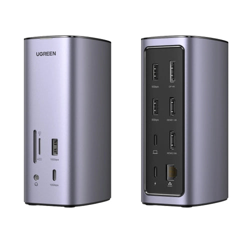 Ugreen USB-C Docking Station 12-in-1 Cablato Argento
