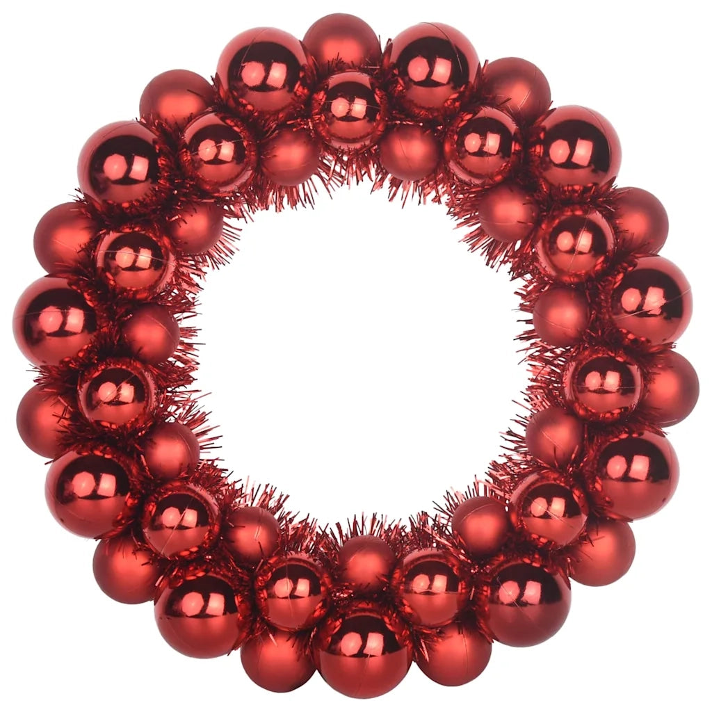 Corone di Palline di Natale 2 pz Rosso 33 x 33 x 7 cm CFW8664082