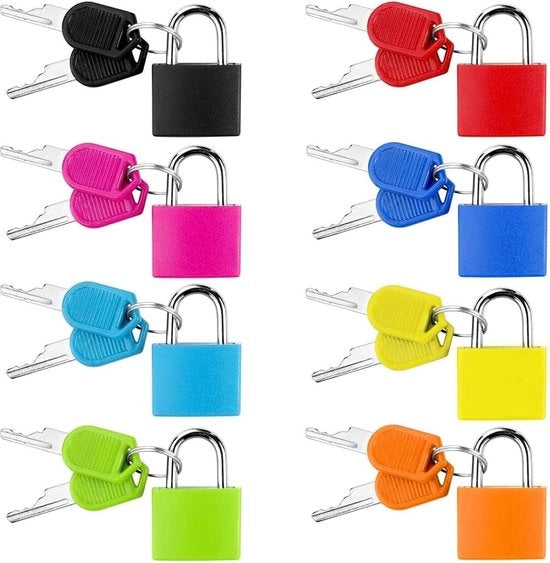 8 pezzi di slot per bagaglio - 8 colori di slot per cassetta, valigia, scrigno, diario con chiave.